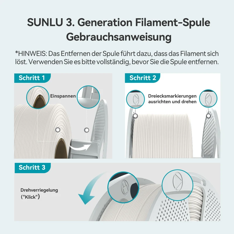 SUNLU PC (Polycarbonate) 3D Drucker Filament 1KG
