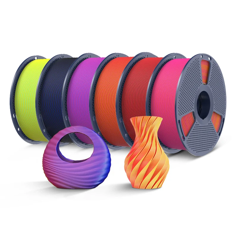SUNLU PLA Matte Dual-Color 3D-Drucker Ästhetik-Filament 1KG, Nahtlose Zwei-Farb-Effekte & Weiches Matt-Finish