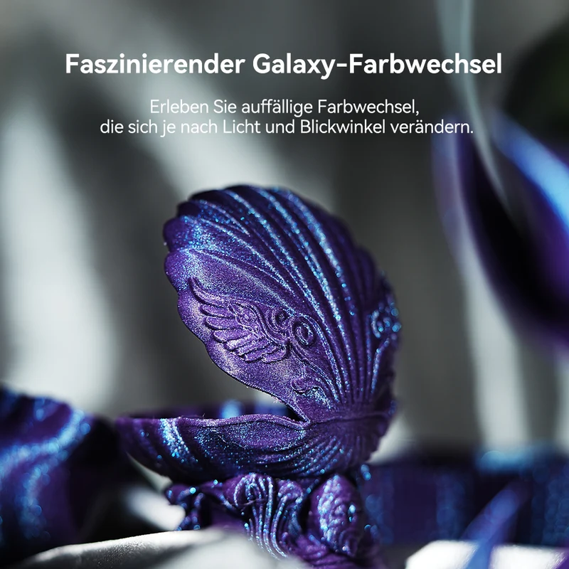 SUNLU PLA Galaxy Ästhetisches Filament 1KG, Farbwechselndes PLA-Filament, Funkelndes Ultrafines Perlmuttpulver