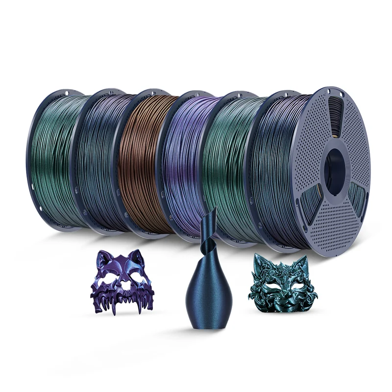 SUNLU PLA Galaxy Ästhetisches Filament 1KG, Farbwechselndes PLA-Filament, Funkelndes Ultrafines Perlmuttpulver
