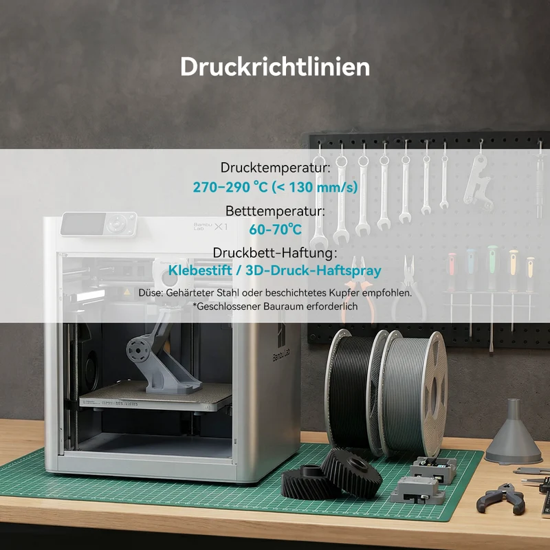 Nylon-6 Glasfaser (PA6-GF) 3D Drucker Filament