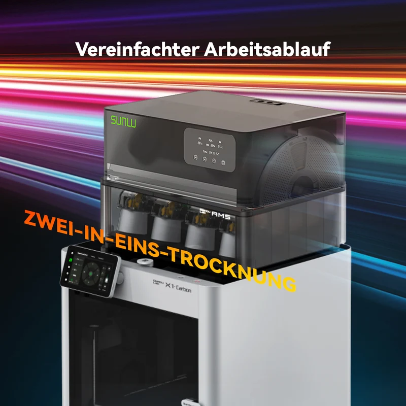 SUNLU AMS Heizgerät, AMS Heater Upgrade für Ihr Bambu AMS, ermöglicht Trocknen während des Druckens