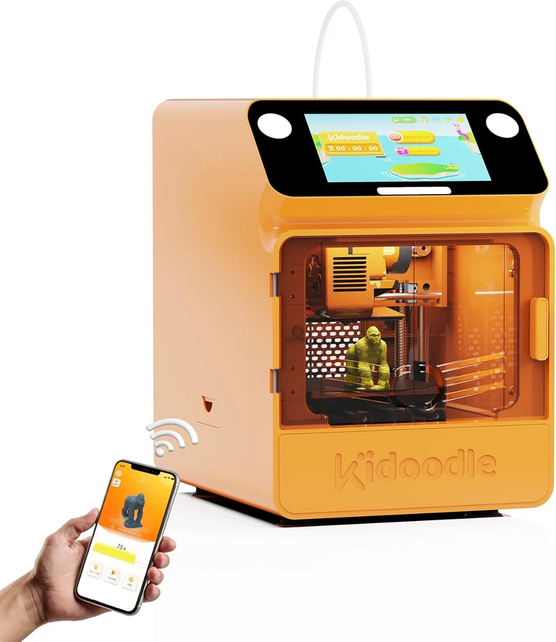 Kidoodle MiniBox A1: 3D-Drucker für Kinder, Entfesseln Sie Ihre Kreativität mit Kidoodle, 600mm/s hohe Geschwindigkeit, AutoLiv/Design Safe for Kids/5“ Touchscreen, Wi-Fi/App-Steuerung