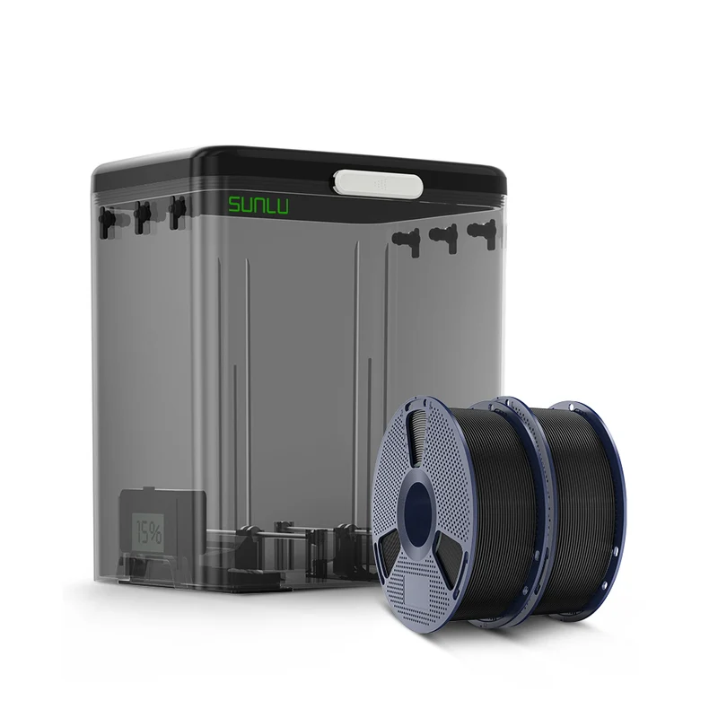 SUNLU FilaDryer SP2, 2-in-1 Filament Trockner kombiniert mit Aufbewahrungsbox, bis zu 70℃(158°F) Trocknung und nahtlose Lagerung, kompatibel mit Spulengröße 1kg×2 oder 2kg×1 oder 3kg×1