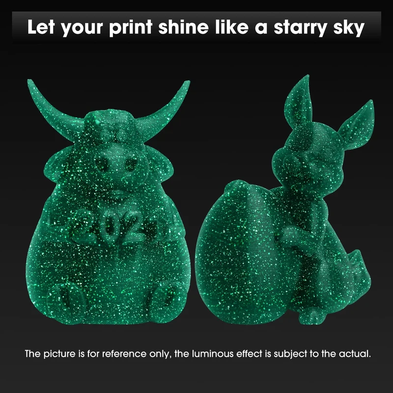 eSUN Stars Twinkle Shining PLA 1.75mm 3D Filament 1KG Glow in The Dark