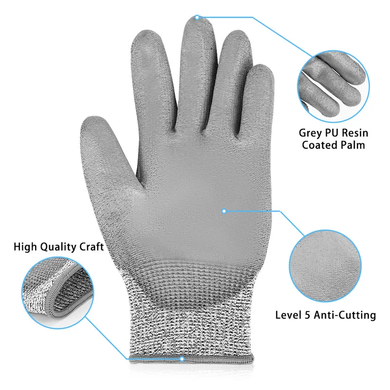 Twotrees Cut-resistant gloves L level 5 cut-resistant PU