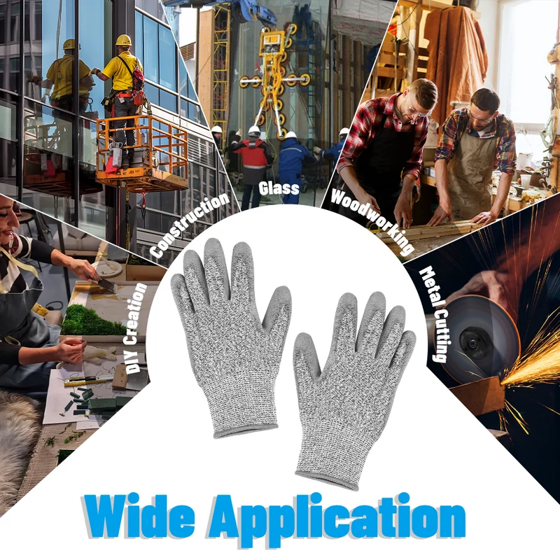 Twotrees Cut-resistant gloves L level 5 cut-resistant PU