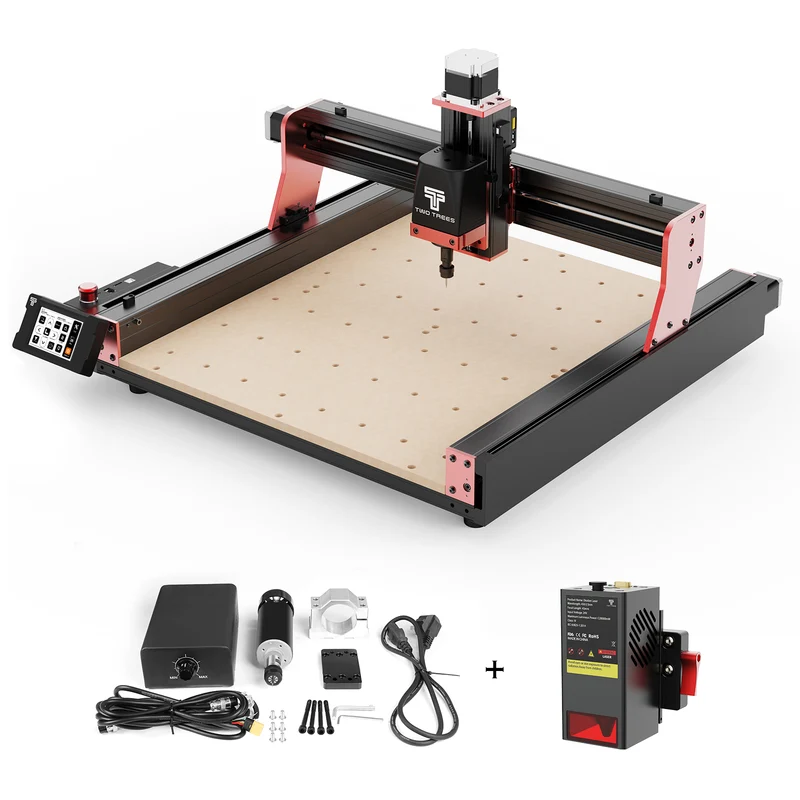 Twotrees TTC450 PRO CNC Router Machine + 500W Spindle + TC20 laser module