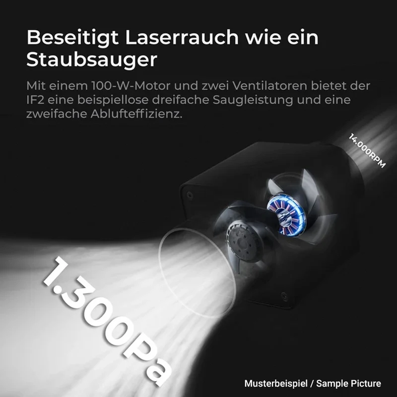 xTool Rohrventilator IF2 passend für xTool Laser