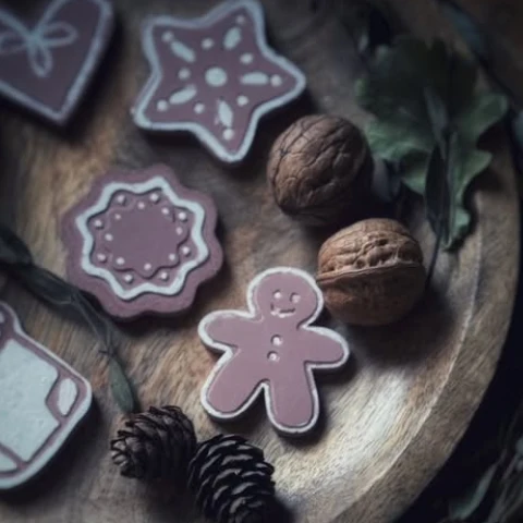 Lebkuchen – Weihnachtsanhänger - Silikon Gießform