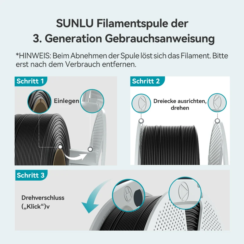 SUNLU PC-ABS 3D Drucker Filament, Hochleistungs 3D Filament 1KG
