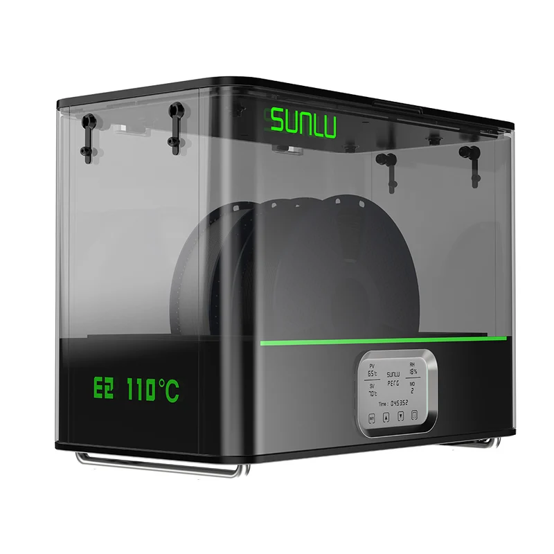 SUNLU FilaDryer E2, Bis zu 110℃, Professionelles Trocknen und Tempern, Geboren für technische 3D Druck Filamente
