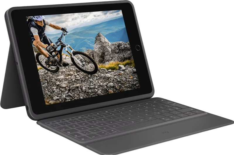Apple iPad 9. Generation A2602 Refurbished inkl. Logitech Rugged Folio DE | 10,2 Zoll Tablet Grau