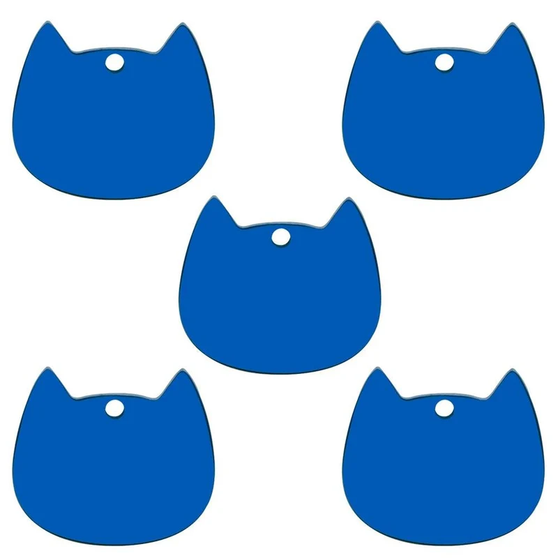 Twotrees 20Pcs Stainless steel Cat Face Id Tags