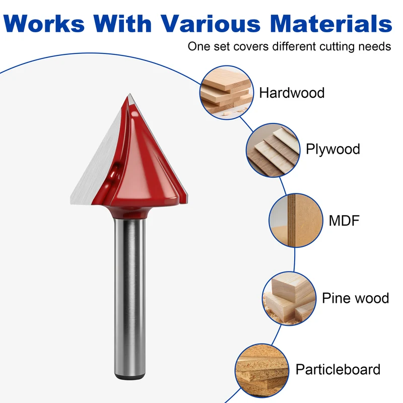Twotrees Solid Carbide 60° V-Bit