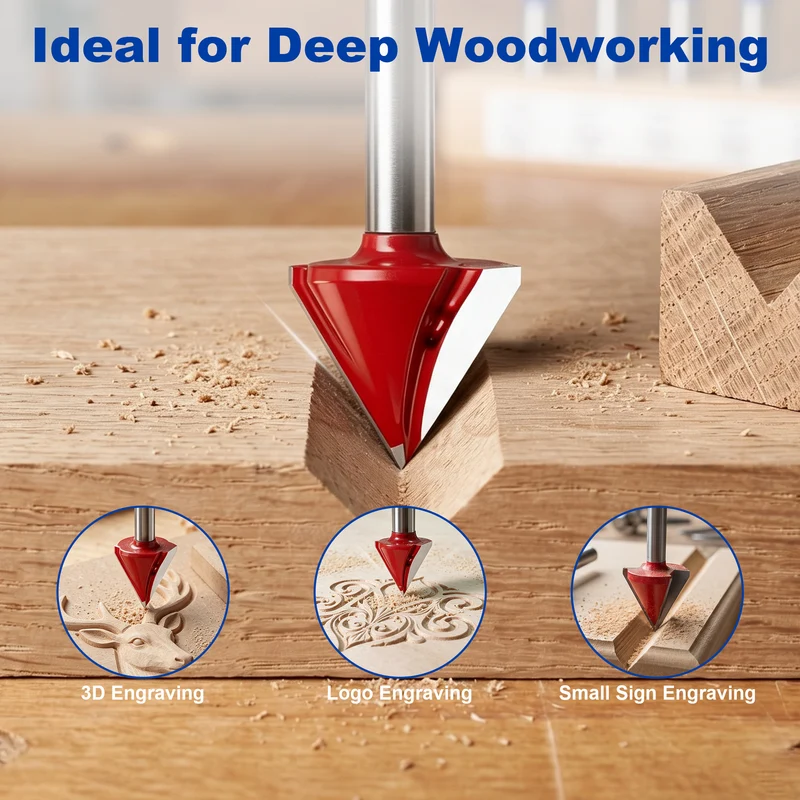 Twotrees Solid Carbide 60° V-Bit