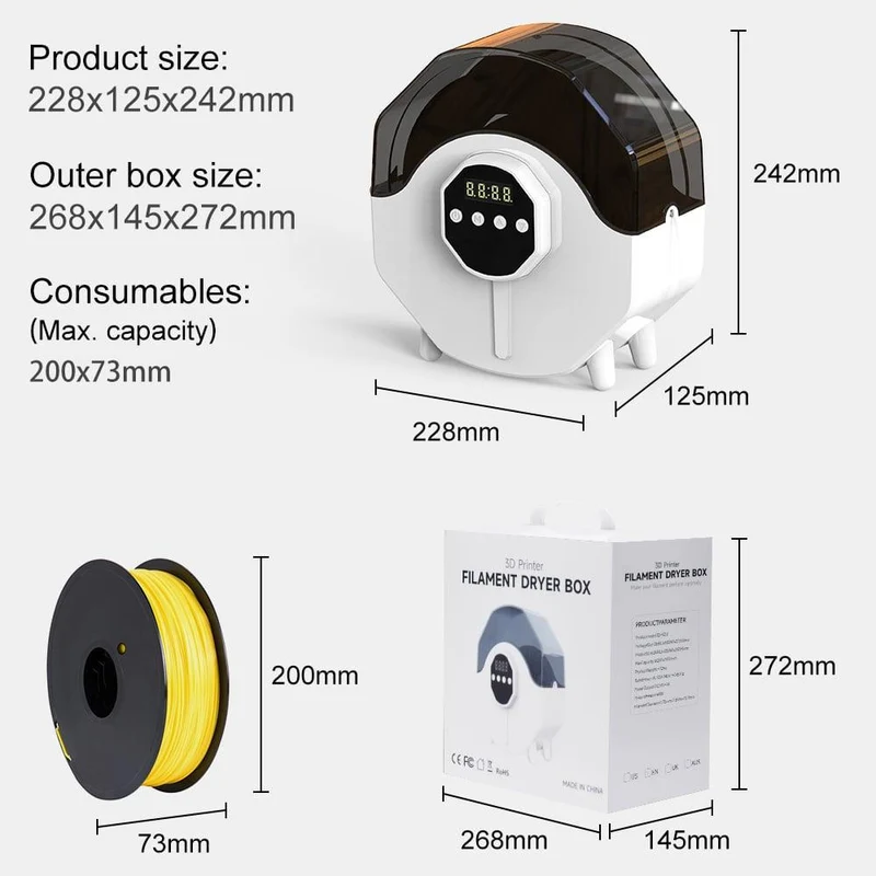 Twotrees Filament Dry Box