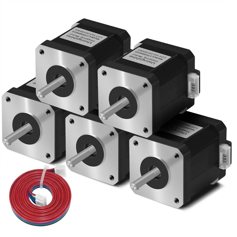 Twotrees 5pcs Nema 17 4-lead Stepper Motor 42 Motor 17HS8401S 1.5A CE ROSH ISO CNC Laser and 3D printer motor