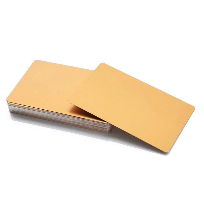 Twotrees 100 Pcs Metal Business Card 0.2mm Thickness Aluminum Alloy Blanks Card