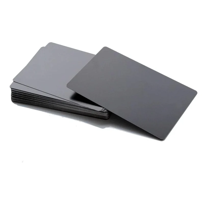 Twotrees 100 Pcs Metal Business Card 0.2mm Thickness Aluminum Alloy Blanks Card
