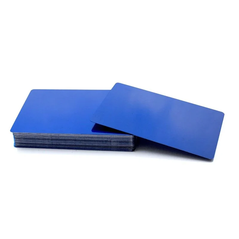 Twotrees 100 Pcs Metal Business Card 0.2mm Thickness Aluminum Alloy Blanks Card