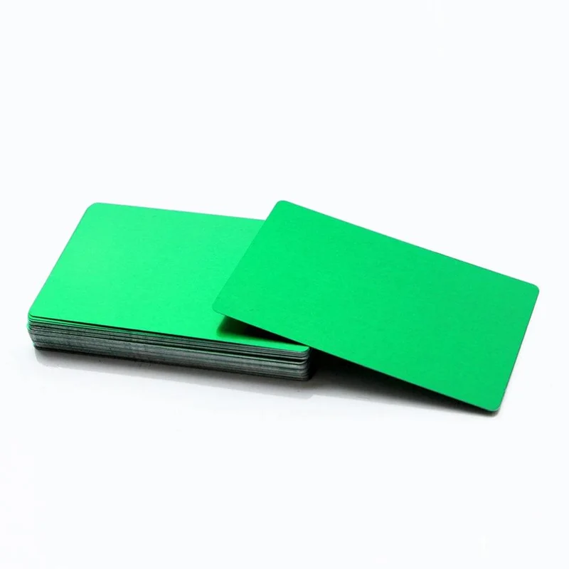 Twotrees 100 Pcs Metal Business Card 0.2mm Thickness Aluminum Alloy Blanks Card
