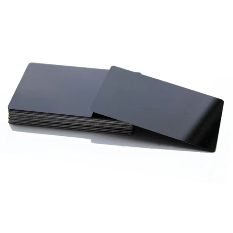 Twotrees 100 Pcs Metal Business Card 0.2mm Thickness Aluminum Alloy Blanks Card