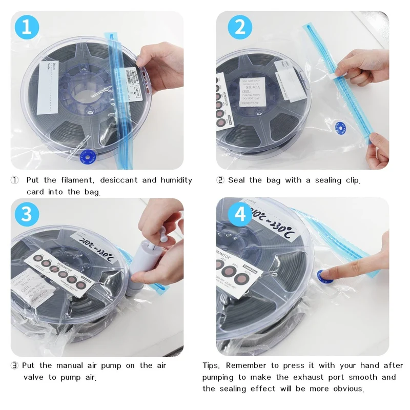 Twotrees Dryer Safekeeping Humidity Resistant Vacuum Sealing Bags For 3D Printing 3D Printer Filament Bag