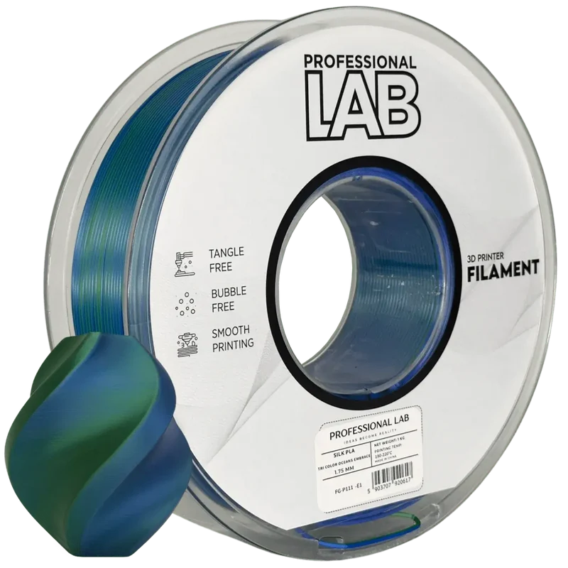Professional Lab Silk PLA Tri Color Filament