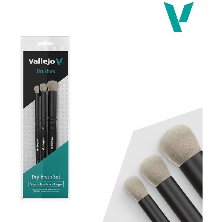 Acrylicos Vallejo Natural Hair Dry Brush Set