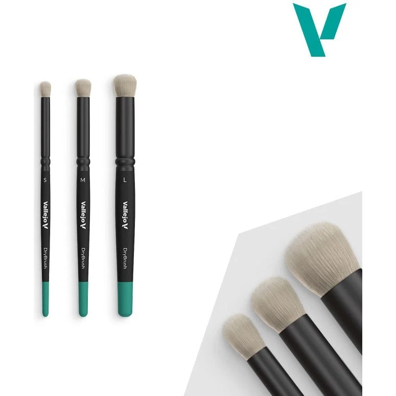 Acrylicos Vallejo Natural Hair Dry Brush Set