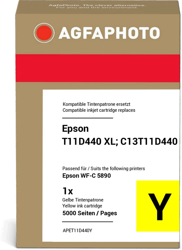 Agfa Photo XL Druckerpatrone kompatibel mit Epson T11D4 XL Gelb