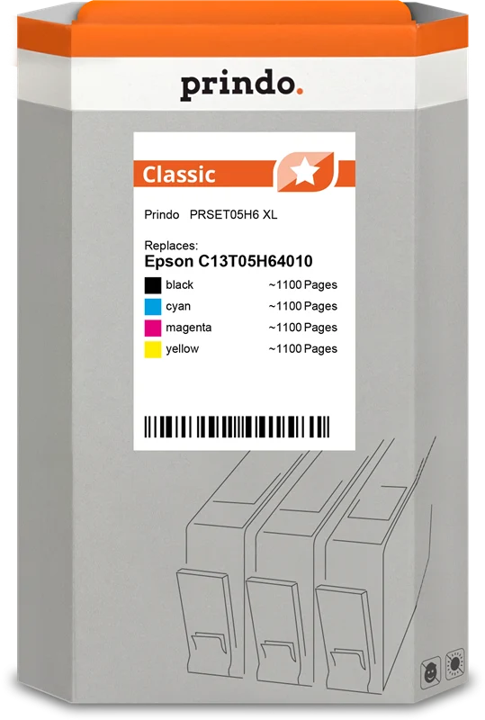 Prindo Classic XL Multipack kompatibel mit Epson 405XL Multipack Schwarz Cyan Magenta Gelb