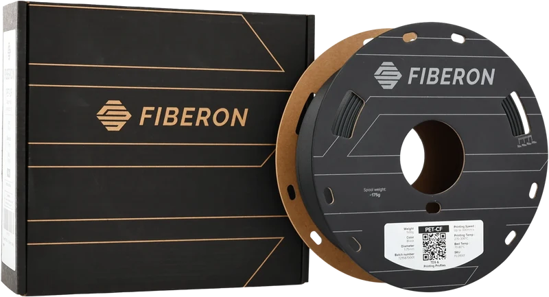 Polymaker Fiberon PET-CF17 Schwarz 1,75 mm 500 g - Carbon-PET-Filament