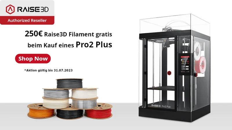 Bundle: Raise3D Pro2 Plus 3D-Drucker mit Dual-Extruder + Filament