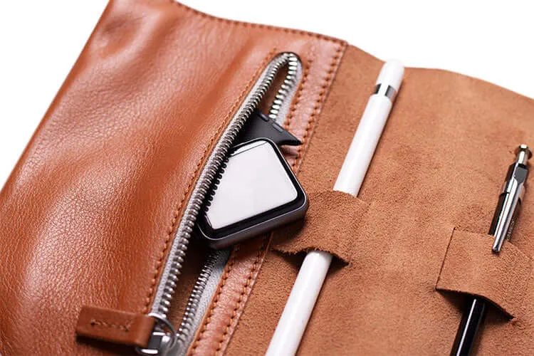 Mini Zip Leather Rollup Cord & Tools Wrap