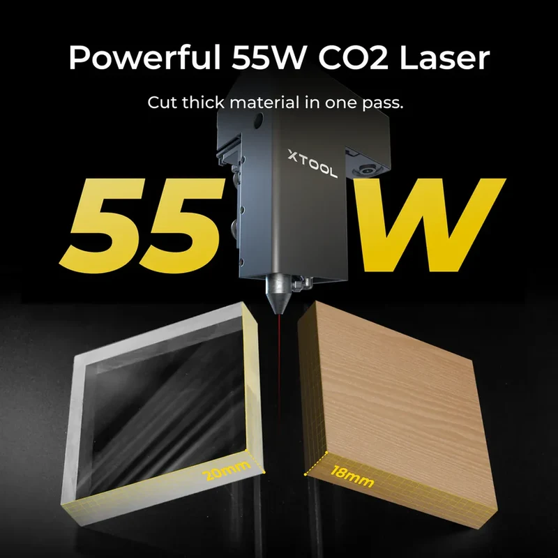xTool P2S 55W - CO2 Desktop Laser Graviermaschine & Cutter