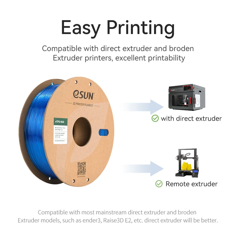 eSUN Flexible TPU-95A 1.75mm 3D Filament 1KG