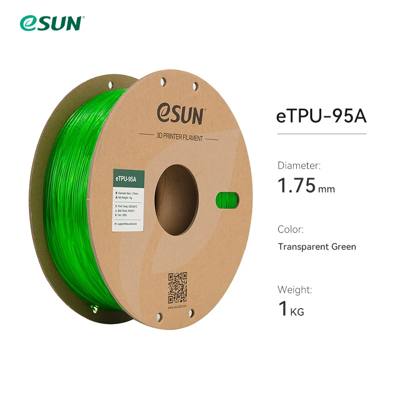 eSUN Flexible TPU-95A 1.75mm 3D Filament 1KG