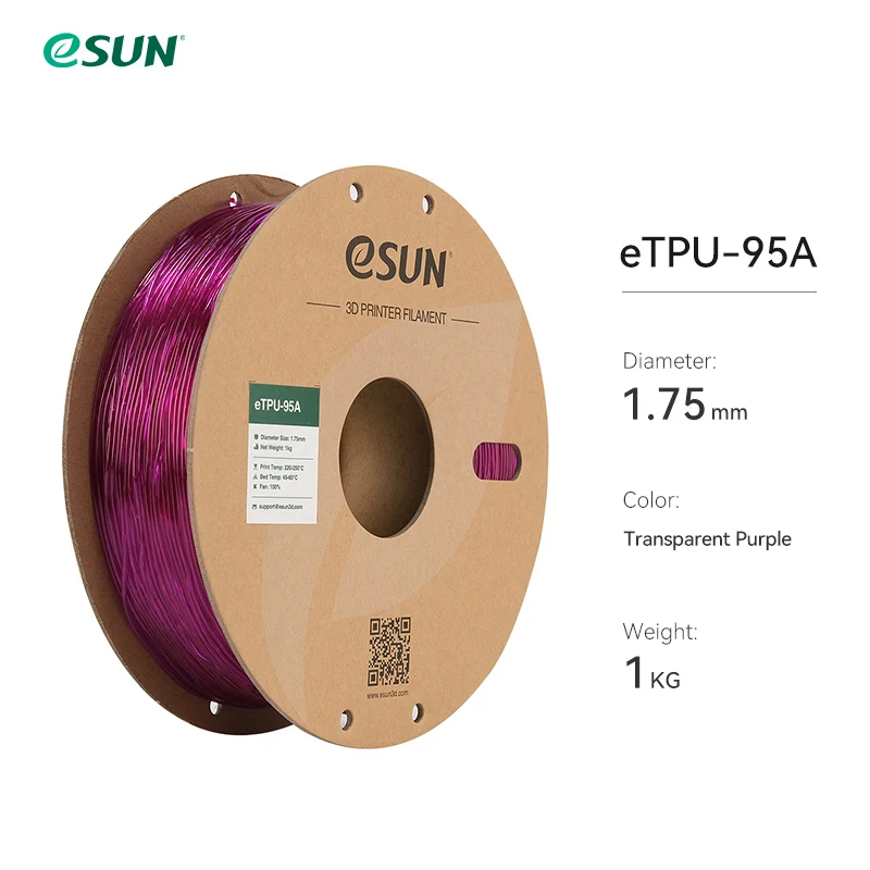 eSUN Flexible TPU-95A 1.75mm 3D Filament 1KG