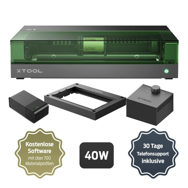 xTool S1 Geschlossener Diodenlaserschneider 40W - Basic Kit