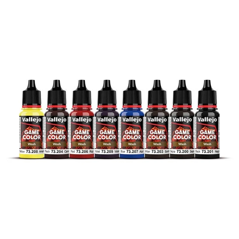 Acrylicos Vallejo Game Color Wash Set 8 x 18ml