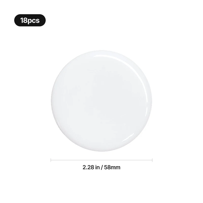 xTool Blank Sublimation Buttons 58 mm – 18 Stück
