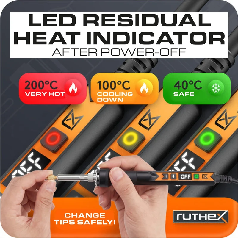 Ruthex 900M LED-Display Lötkolben