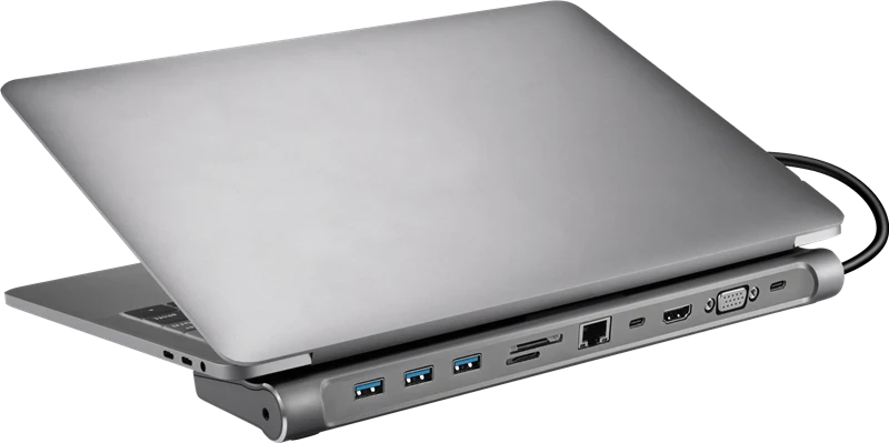 Sandberg Dockingstation USB-C 10-in-1 Silber