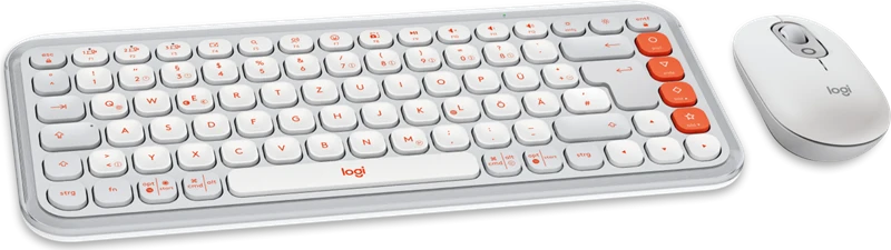 Logitech POP kabelloses Tastatur-Maus-Set Weiss