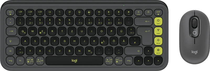 Logitech POP kabelloses Tastatur-Maus-Set graphite