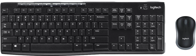 Logitech MK270 kabelloses Tastatur-Maus-Set QWERTY US-Int NSEA Schwarz