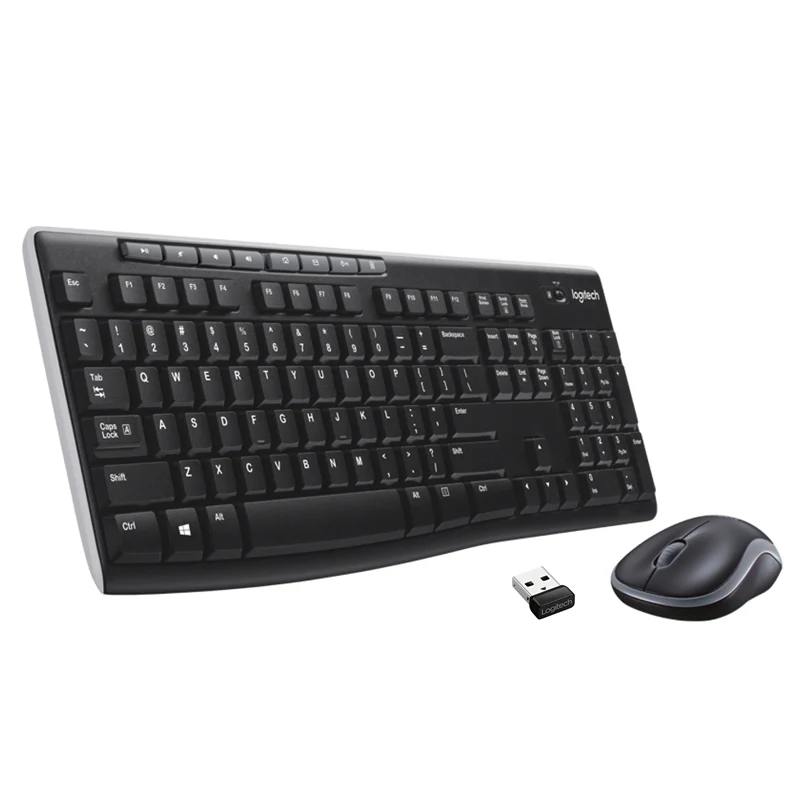Logitech MK270 kabelloses Tastatur-Maus-Set QWERTY US-Int NSEA Schwarz