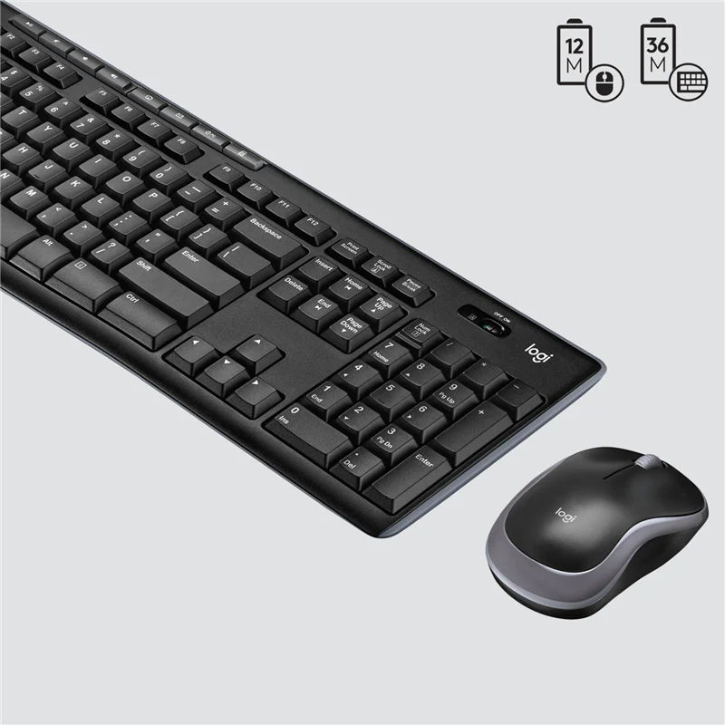 Logitech MK270 kabelloses Tastatur-Maus-Set QWERTY US-Int NSEA Schwarz